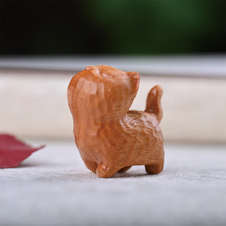 Buddha Gift Green Sandalwood Ebony Wood Sandalwood Small Leaf Red Sandalwood Mini Lucky Cat Peace Decoration
