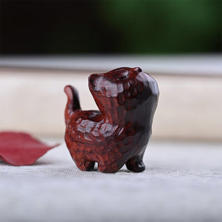 Buddha Gift Green Sandalwood Ebony Wood Sandalwood Small Leaf Red Sandalwood Mini Lucky Cat Peace Decoration