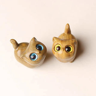 Buddha Gift Green Sandalwood Ebony Wood Sandalwood Small Leaf Red Sandalwood Mini Lucky Cat Peace Decoration