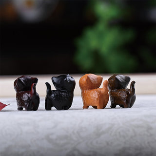 Buddha Gift Green Sandalwood Ebony Wood Sandalwood Small Leaf Red Sandalwood Mini Lucky Cat Peace Decoration