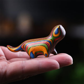 Buddha Gift Green Sandalwood Small Leaf Red Sandalwood Ebony Wood Rainbow Wood Lucky Mini Walking Cat Positive Decoration