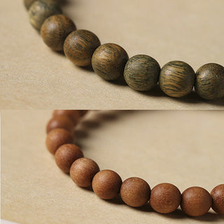 Buddha Gift Green Sandalwood Gold Sandalwood Cute Rabbit Positive Bracelet