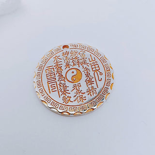 Buddha Gift Mountain Ghosts Spend Money Yin Yang Bagua Design Copper Harmony Necklace Pendant