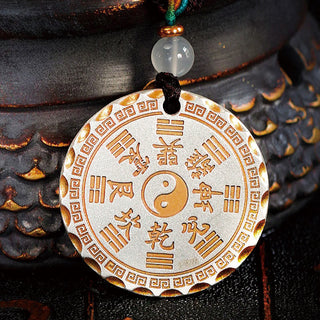Buddha Gift Mountain Ghosts Spend Money Yin Yang Bagua Design Copper Harmony Necklace Pendant