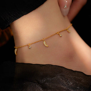 Buddha Gift 925 Sterling Silver Zircon Little Pepper Charm Protection Anklet