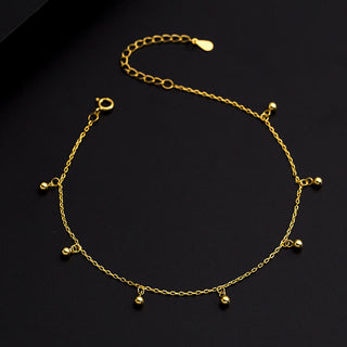 Buddha Gift 925 Sterling Silver Small Beads Charm Blessing Anklet