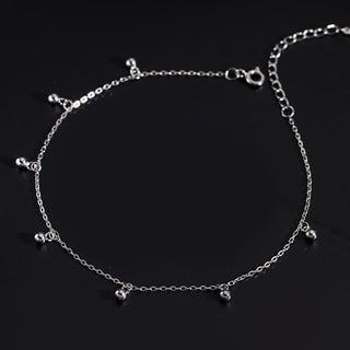 Buddha Gift 925 Sterling Silver Small Beads Charm Blessing Anklet
