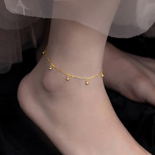 Buddha Gift 925 Sterling Silver Small Beads Charm Blessing Anklet