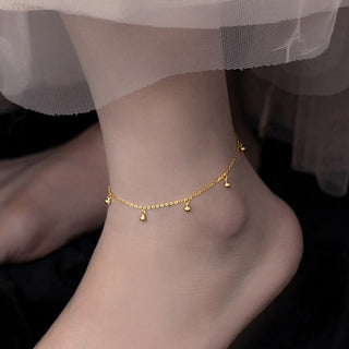 Buddha Gift 925 Sterling Silver Small Beads Charm Blessing Anklet