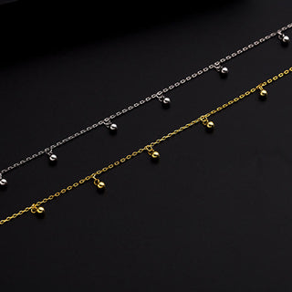 Buddha Gift 925 Sterling Silver Small Beads Charm Blessing Anklet