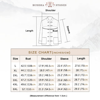 Buddha Gift 2Pcs Zen Tang Suit Men's Frog-Button Long Sleeve Shirt Pants Set With Pockets