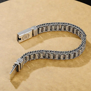 Buddha Gift Tibetan Copper Buckle Om Mani Padme Hum Peace Metal Bracelet