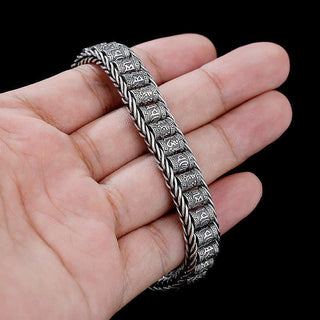 Buddha Gift Tibetan Copper Buckle Om Mani Padme Hum Peace Metal Bracelet