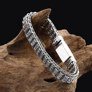 Buddha Gift Tibetan Copper Buckle Om Mani Padme Hum Peace Metal Bracelet