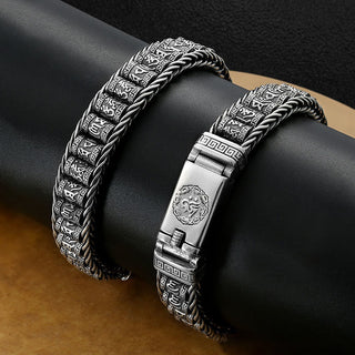 Buddha Gift Tibetan Copper Buckle Om Mani Padme Hum Peace Metal Bracelet