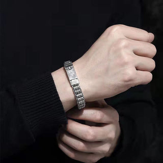 Buddha Gift Tibetan Copper Buckle Om Mani Padme Hum Peace Metal Bracelet