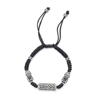 Buddha Gift Tibetan Black String Copper Om Mani Padme Hum Pixiu Protection Braided Bracelet