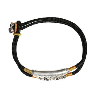 Buddha Gift Dragon Knot Sterling Silver Om Mani Padme Hum Double Hand Woven Bracelet