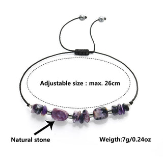 Buddha Gift Live In The Moment Charoite Hematite Powerful Bracelet