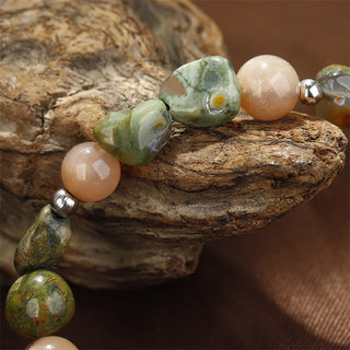 Buddha Gift You Are Amazing Rhyolite Sun Stone Positive Bracelet