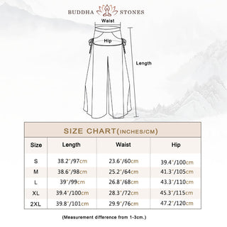Buddha Gift Solid Color Loose Cotton Linen Wide Leg Pants For Yoga Classical Dance