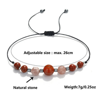 Buddha Gift Believe You Can Carnelian Red Jasper Hematite Sun Stone Positive Bracelet