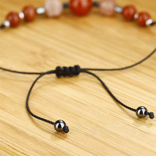 Buddha Gift Believe You Can Carnelian Red Jasper Hematite Sun Stone Positive Bracelet