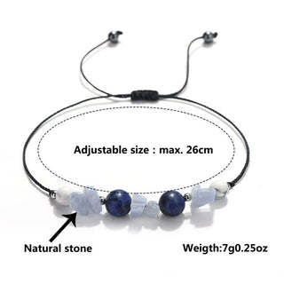 Buddha Gift Don't Make Me Roar Purple Agate Blue Lace Agate Blue Sodalite Protection Bracelet