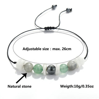 Buddha Gift Menopause Labradorite Green Aventurine White Moonstone Healing Bracelet