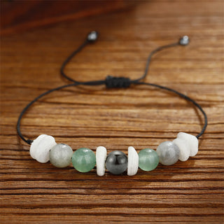 Buddha Gift Menopause Labradorite Green Aventurine White Moonstone Healing Bracelet