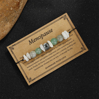 Buddha Gift Menopause Labradorite Green Aventurine White Moonstone Healing Bracelet