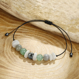 Buddha Gift Menopause Labradorite Green Aventurine White Moonstone Healing Bracelet
