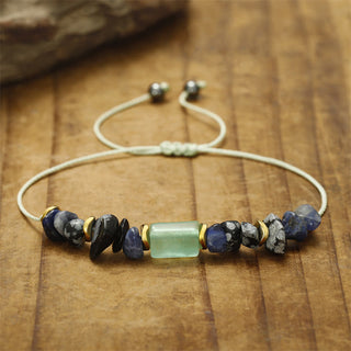 Buddha Gift New Job Green Aventurine Sodalite Snowflake Obsidian Energy Bracelet