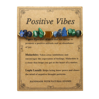 Buddha Gift Positive Vibes Malachite Tiger's Eye Lazurite Anti-anxiety Bracelet