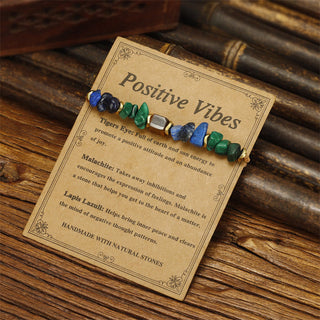 Buddha Gift Positive Vibes Malachite Tiger's Eye Lazurite Anti-anxiety Bracelet