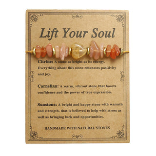 Buddha Gift Lift Your Soul Citrine Carnelian Sun Stone Happiness Bracelet