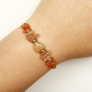 Buddha Gift Lift Your Soul Citrine Carnelian Sun Stone Happiness Bracelet