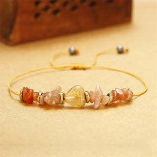 Buddha Gift Lift Your Soul Citrine Carnelian Sun Stone Happiness Bracelet