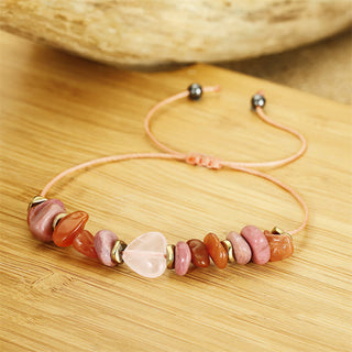 Buddha Gift Thinking Of You Rose Quartz Rhodonite Carnelian Relationships Bracelet