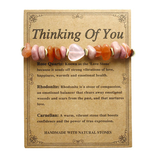 Buddha Gift Thinking Of You Rose Quartz Rhodonite Carnelian Relationships Bracelet