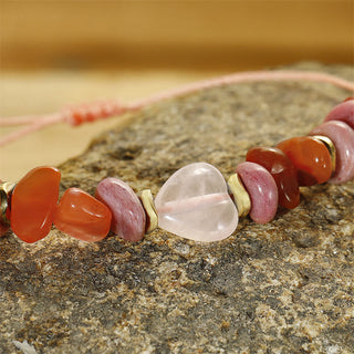 Buddha Gift Thinking Of You Rose Quartz Rhodonite Carnelian Relationships Bracelet