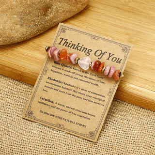 Buddha Gift Thinking Of You Rose Quartz Rhodonite Carnelian Relationships Bracelet