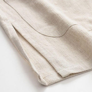 Buddha Gift 2Pcs Tang Suit Frog-Button Long Sleeve Shirt Pants Linen Cotton Men's Set