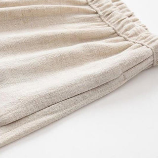 Buddha Gift 2Pcs Tang Suit Frog-Button Long Sleeve Shirt Pants Linen Cotton Men's Set