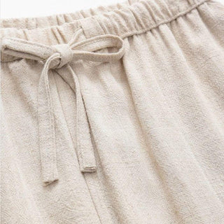 Buddha Gift 2Pcs Tang Suit Frog-Button Long Sleeve Shirt Pants Linen Cotton Men's Set