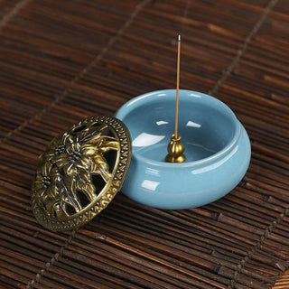 Buddha Gift Colorful Ceramic Incense Burner
