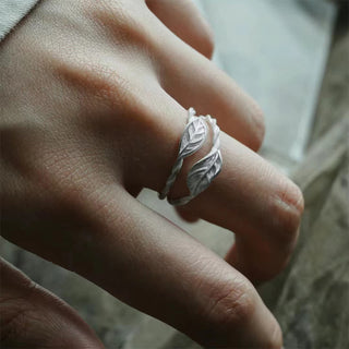 Buddha Gift Copper Leaf Wealth Adjustable Ring