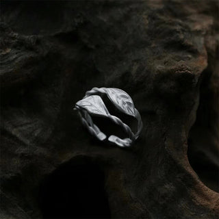 Buddha Gift Copper Leaf Wealth Adjustable Ring