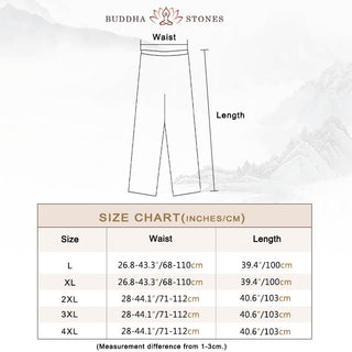 Buddha Gift 2Pcs Plain Tang Suit Men's Frog-Button Long Sleeve Shirt Pants Set