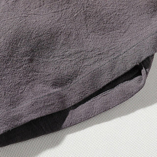 Buddha Gift 2Pcs Plain Notched Collar T-Shirt 7-8 Length Wide Leg Shorts With Pockets Cotton Linen Men's Meditation Cloth Set